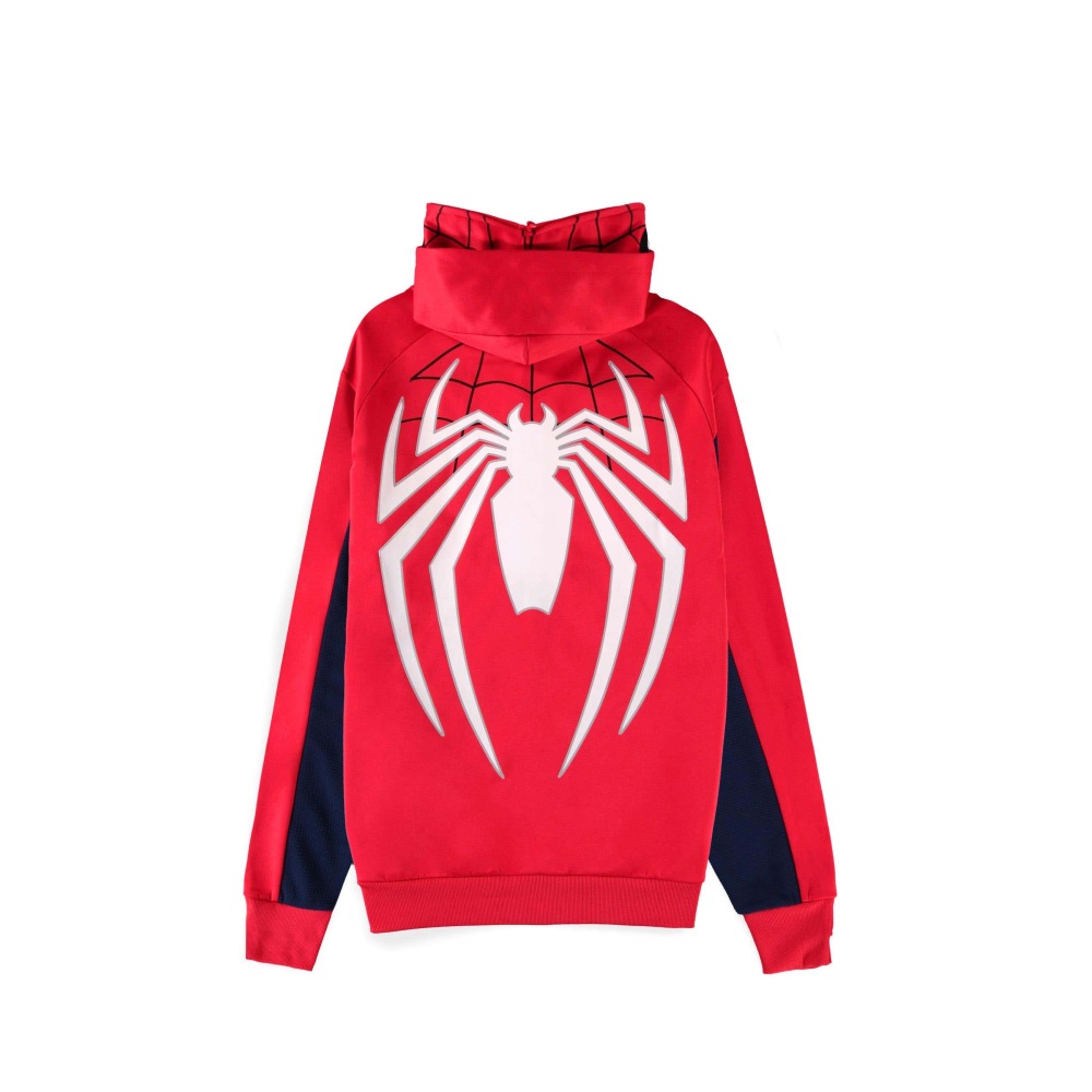 Marvel SpiderMan - Full zip novelty hoodie with face mask Zip hoodie - Red
